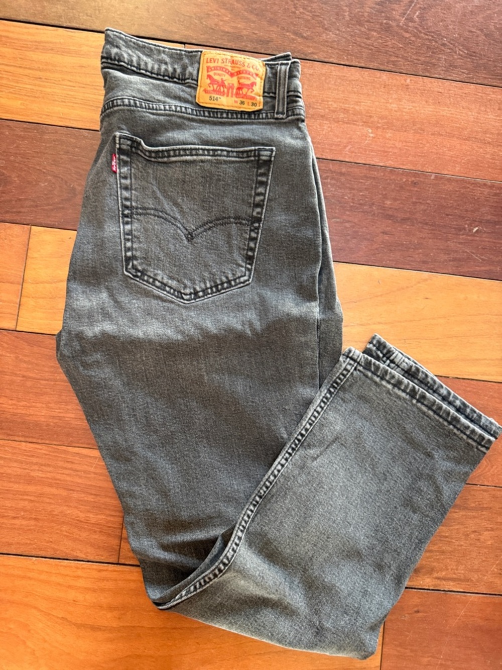 Levi's Men's Black/Grey Straight Jeans - Classic Five-Pocket
